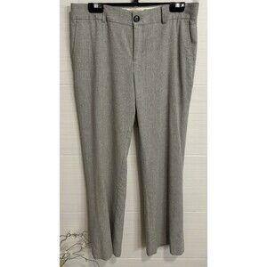 Banana Republic Martin Fit Wool Blend Wide Leg Gray Trouser Pant 8, Office